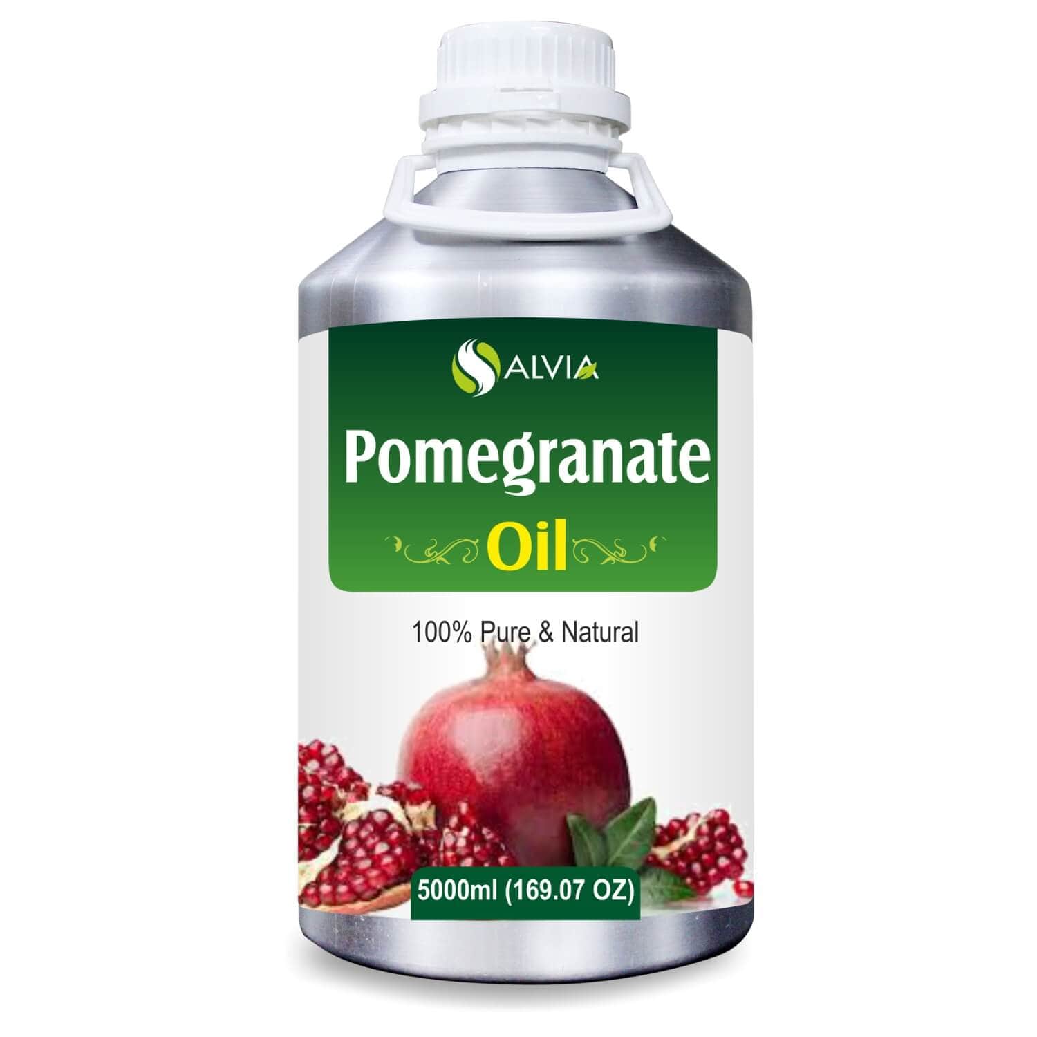 Salvia Natural Carrier Oils 5000ml Pomegranate Oil (Punica Granatum) 100% Natural Pure Carrier Oil Promotes Hair Growth, Anti-Aging Properties, Fights Free Radicals, Protects Skin From Sun Damage & More Salvia Natural Carrier Oils 5000ml Pomegranate Oil (Punica Granatum) 100% Natural Pure Carrier Oil Promotes Hair Growth, Anti-Aging Properties, Fights Free Radicals, Protects Skin From Sun Damage & More